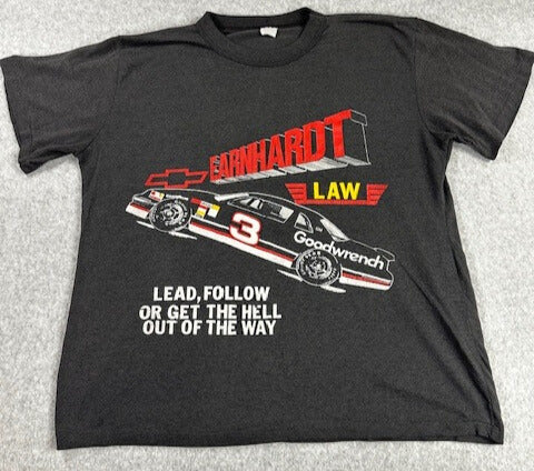 Vintage 80s Dale Earnhardt "Lead, Follow, or Get the Hell Out of the Way" - Size M