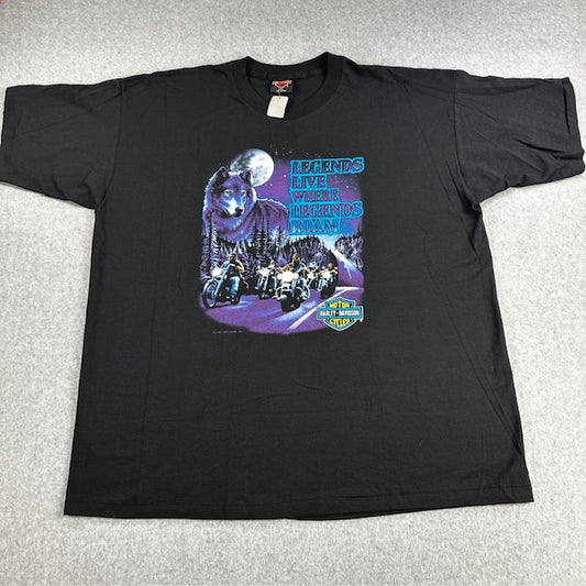 1992 Vintage Harley-Davidson “Legends Live Where Legends Roam” Tee – Size XXL