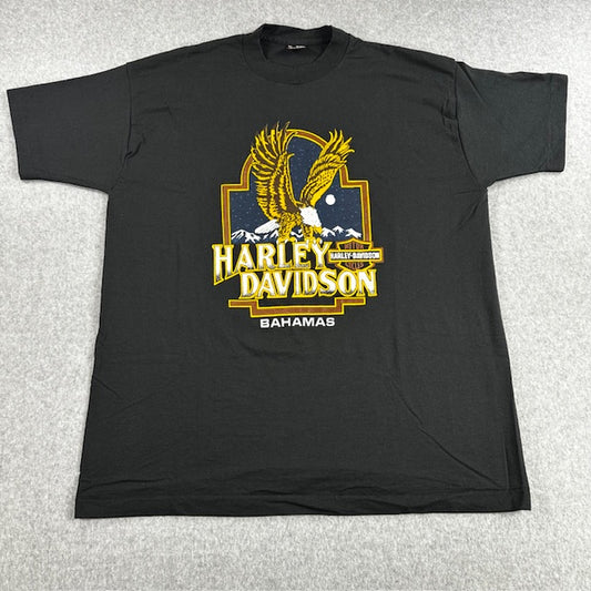 Vintage 90s Harley-Davidson “Bahamas Eagle” Tee – Size XL