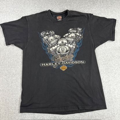 2000 Vintage Harley-Davidson “Twin Cam Engine Flames” Tee – Size L