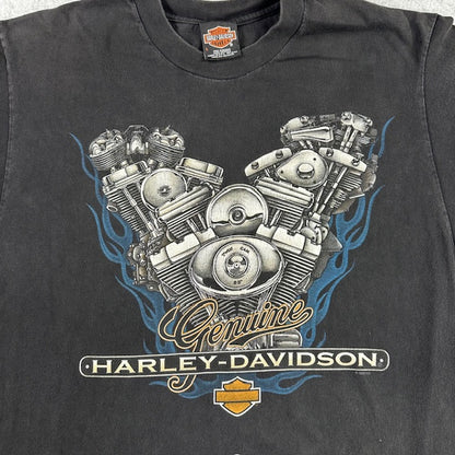 2000 Vintage Harley-Davidson “Twin Cam Engine Flames” Tee – Size L