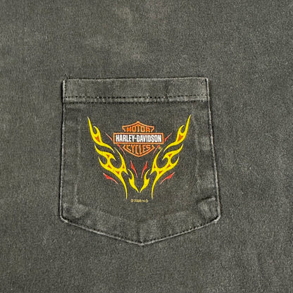 2000 Vintage Harley-Davidson “Flame Pocket" Tee – Size XL