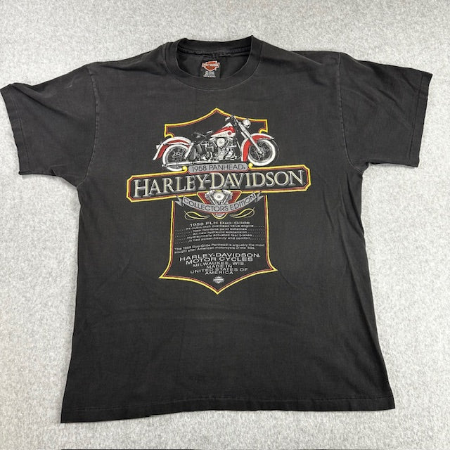 90's Vintage Harley-Davidson “1958 Panhead Collectors Edition/Dudley Perkins back” Tee – Size L