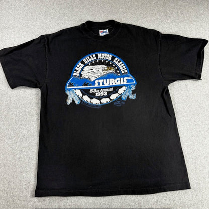 1993 Vintage Sturgis Black Hills Rally and Races Tee – Size L
