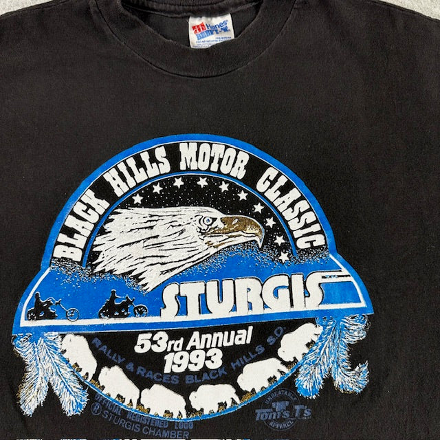 1993 Vintage Sturgis Black Hills Rally and Races Tee – Size L