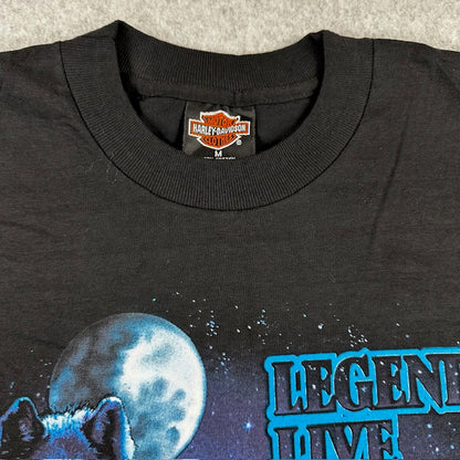 1991 Vintage Harley-Davidson “Legends Live Where Legends Roam” Tee – Size M