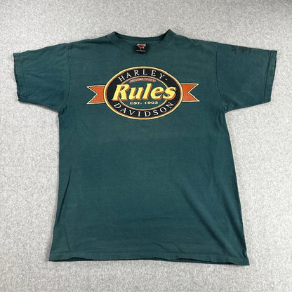 2001 Harley-Davidson “Harley Davidson Rules” Tee – Size L