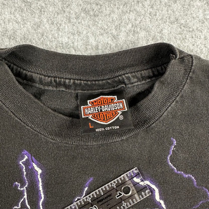 90s Vintage Harley-Davidson “Thunder & Lightning” Tee – Size L