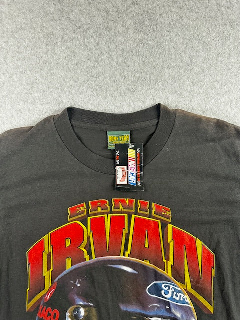 90s Vintage NASCAR Ernie Irvan Helmet tee - Size L