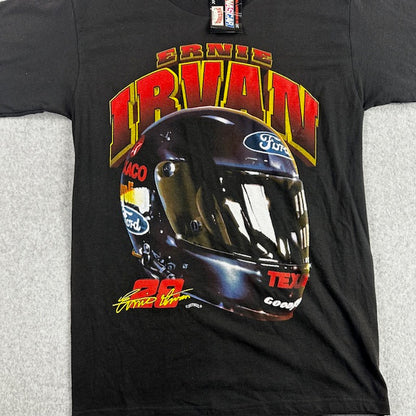 90s Vintage NASCAR Ernie Irvan Helmet tee - Size L