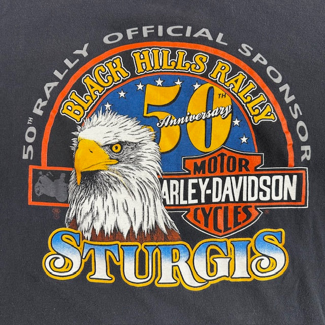 1990 Vintage Harley-Davidson/Sturgis “50th Sturgis Black Hills Rally” Tee – Size XL