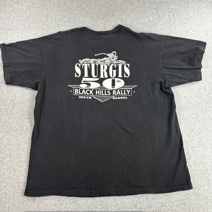 1990 Vintage Harley-Davidson/Sturgis “50th Sturgis Black Hills Rally” Tee – Size XL