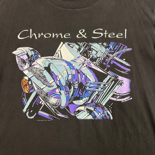 1994 Vintage Harley Davidson "Chrome & Steel" tee - Size XL