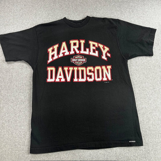 1996 Vintage Harley-Davidson "Bar & Shield Collegiate Logo" tee - Size L