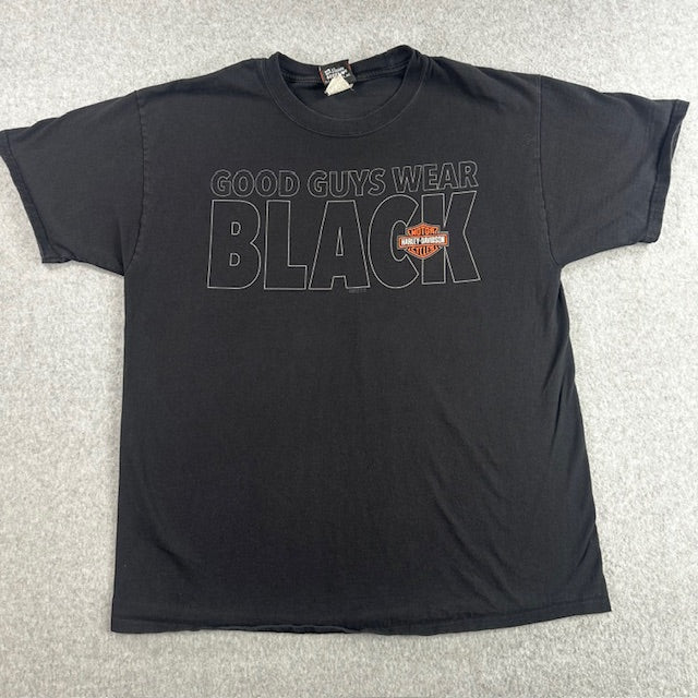 2014 Harley Davidson "Good Guys Wear Black" tee - Size L