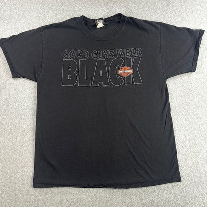 2014 Harley Davidson "Good Guys Wear Black" tee - Size L