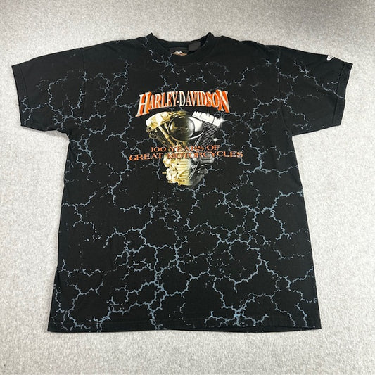 2003 Harley Davidson "100th Anniversary Lightning" tee - Size L
