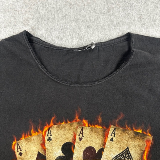 Harley Davidson "Burning Aces" crop top - READ DESC.