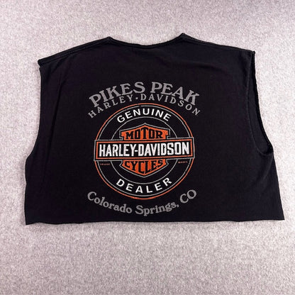 Harley Davidson "Burning Aces" crop top - READ DESC.