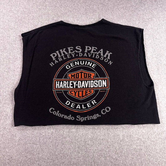 Harley Davidson "Burning Aces" crop top - READ DESC.