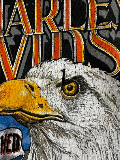 1992 Vintage Harley Davidson "Bald Eagle" crop top - READ DESC.