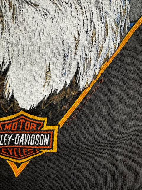 1992 Vintage Harley Davidson "Bald Eagle" crop top - READ DESC.