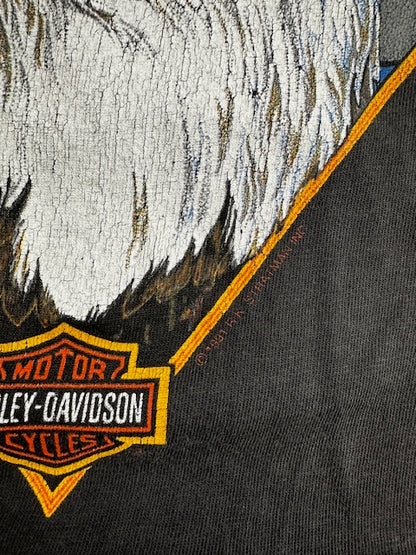1992 Vintage Harley Davidson "Bald Eagle" crop top - READ DESC.