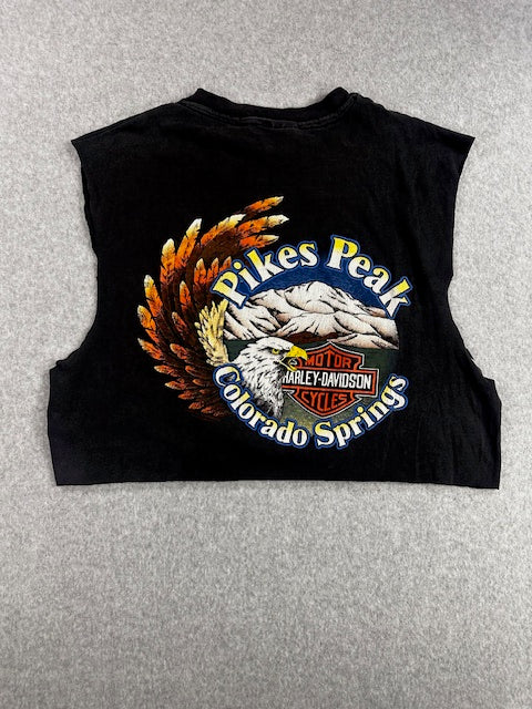 1992 Vintage Harley Davidson "Bald Eagle" crop top - READ DESC.