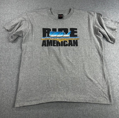 1995 Vintage Harley Davidson "Ride American" tee - READ DESC.