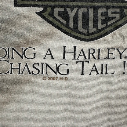 2007 Harley Davidson "Riding a Harley and Chasing Tail" tee - Size XL