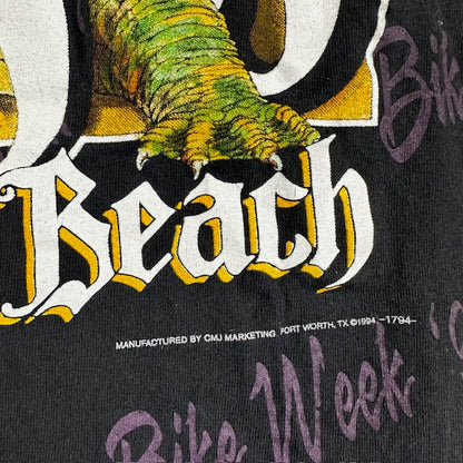 1995 Vintage Daytona 3d Emblem "95 Daytona Bike Week" tee - Size L