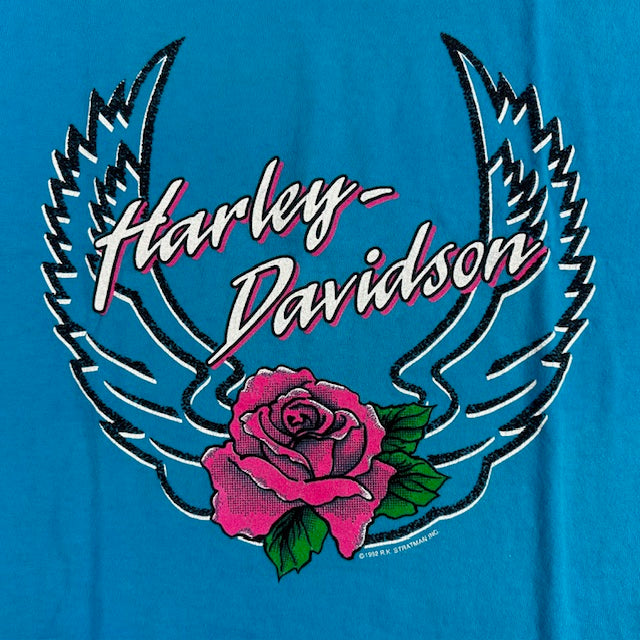 1992 Vintage Harley Davidson "Rose & Wings" sleeveless tee - Size XL