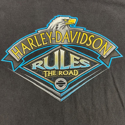 1992 Vintage Harley Davidson "Rules the Road" tee - Size L