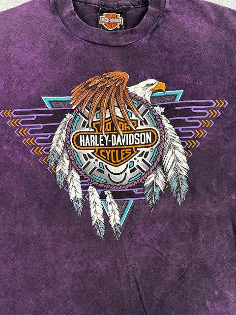1992 Vintage Harley Davidson "Dreamcatcher Eagle" tee - Size L