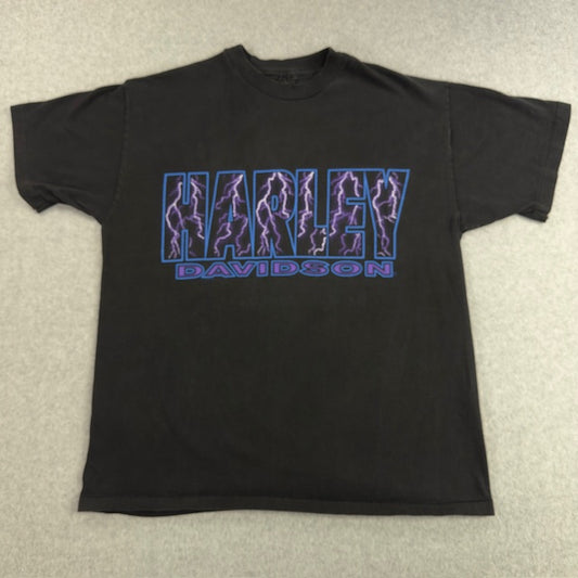 1995 Vintage Harley Davidson "Lightning Letters" tee - Size M