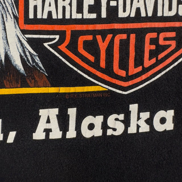 1995 Vintage Harley Davidson "Lightning Letters" tee - Size M