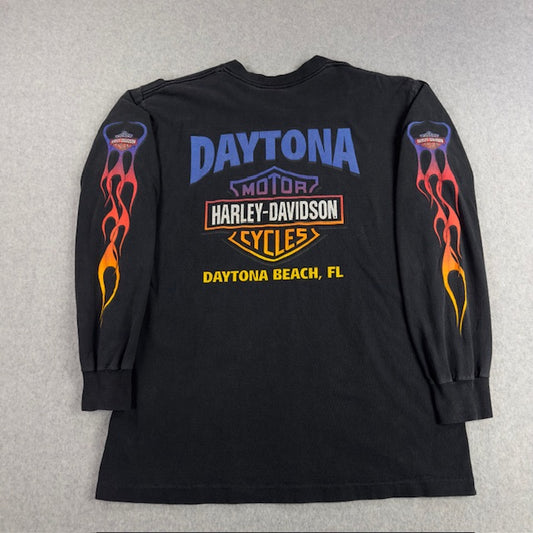 1997 Vintage Harley Davidson "Daytona Flame" L/S - Size L