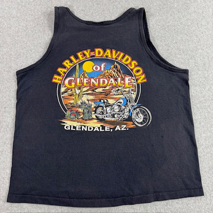 1992 Vintage Harley Davidson "Can't Chain The Power" tank - Size L