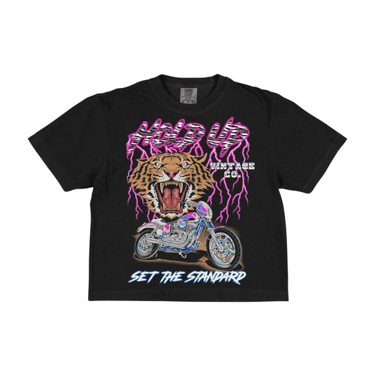 HOLD UP X MANIC CYCLE "SET THE STANDARD" Crop Top