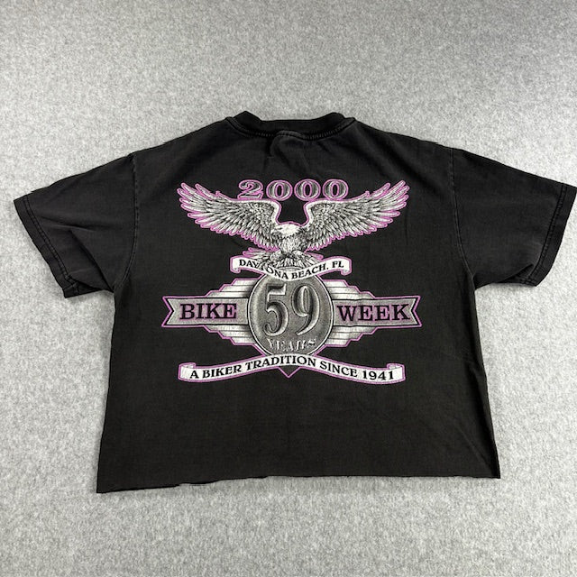 2000 Daytona Bike Week "Ride Into the New Millenium" crop top - READ DESC.