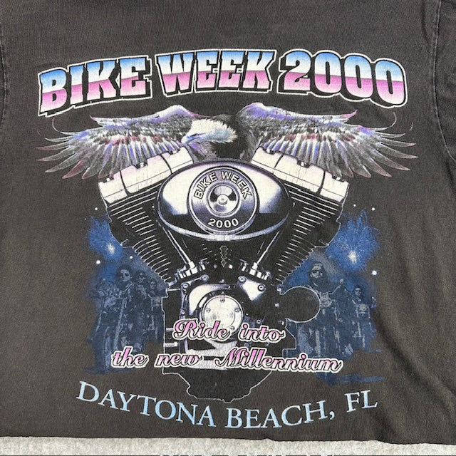 2000 Daytona Bike Week "Ride Into the New Millenium" crop top - READ DESC.