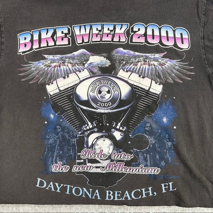 2000 Daytona Bike Week "Ride Into the New Millenium" crop top - READ DESC.